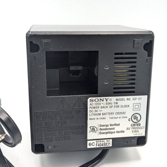 Sony - ICF-C1 Radio Alarm Clock - Black Tested, Works - Picture 5 of 6